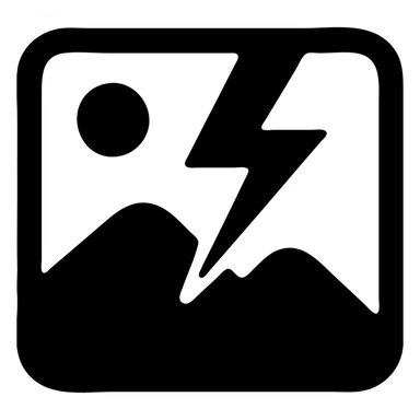 photo icon but with lightning bolt/storm sticker