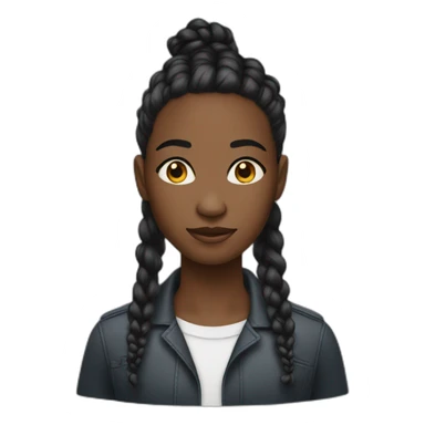 Ado noire cheveux africain sticker