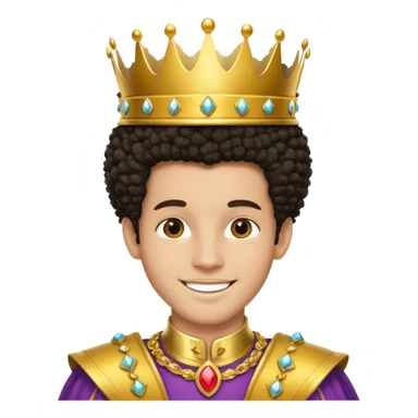 Afro white prince sticker