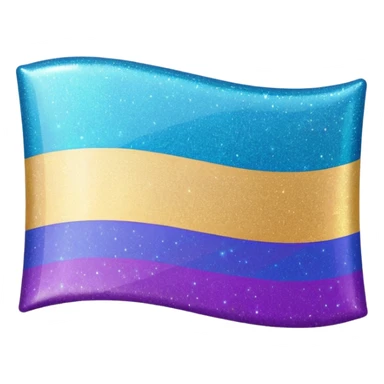 glitter cian and purple lgbtq sticker