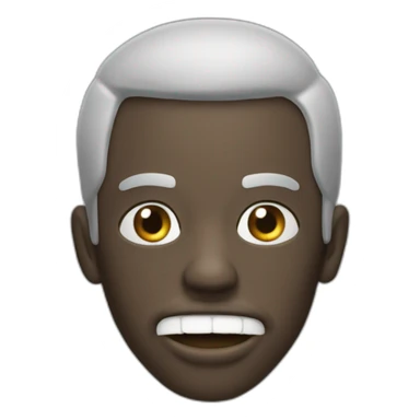 meme du noir qui à la bouche ouverte et les main sur la tête sticker