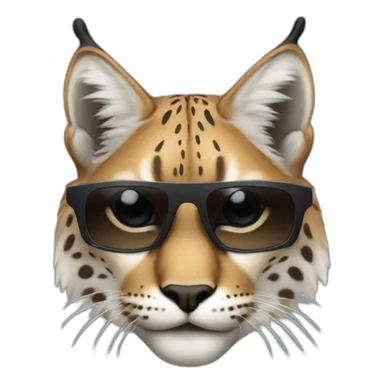 Lynx with dark sunglasses sticker