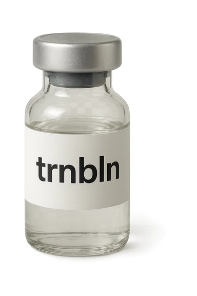 fiala medica realistica con la scritta "trnbln" sull'etichetta, FALLO MOLTO REALISTICO IN 3D sticker