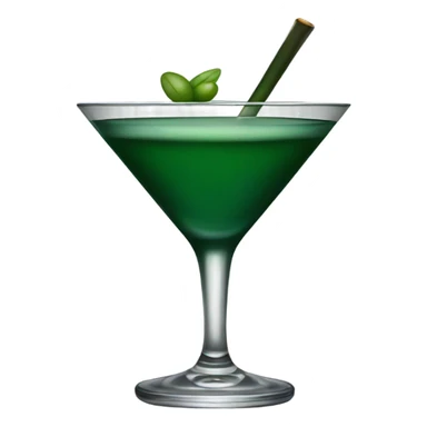 Dark green martini sticker