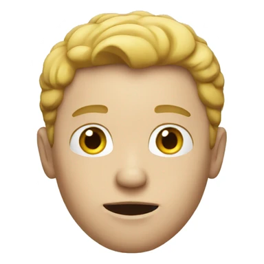 White man questioning sticker