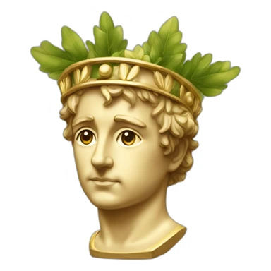 Laurel wreath napoleon golden statue sticker