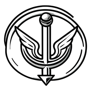 Hermes Society secret symbol with silver bar sticker