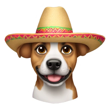 Dog wearing a sombrero  sticker