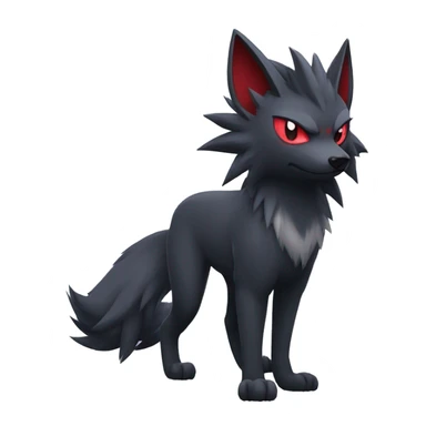 Cool Edgy Zorua-Zoroark-Mightyena full body sticker