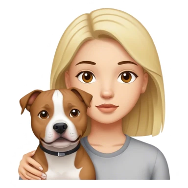 Girl and a staffy sticker
