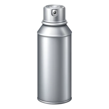 Silver metallic spray paint can for graffiti sticker