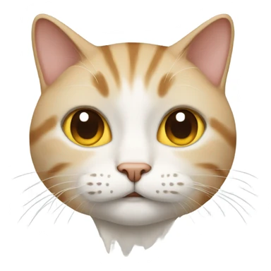realistic cat with closed eyes sticker