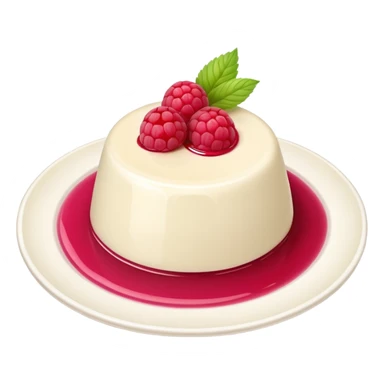 panna cotta on dish sticker