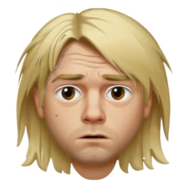 kurt cobain face sticker
