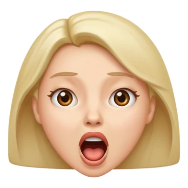 Woman with mouth open sticker