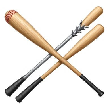 Baseball bat with nails in it sticker