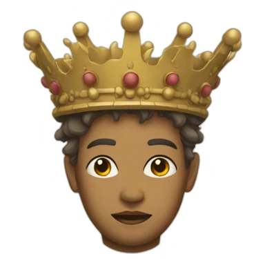 moyai head with crown sticker