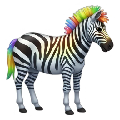 Rainbow Zebra Full Body sticker