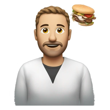 Man with a kebab sticker