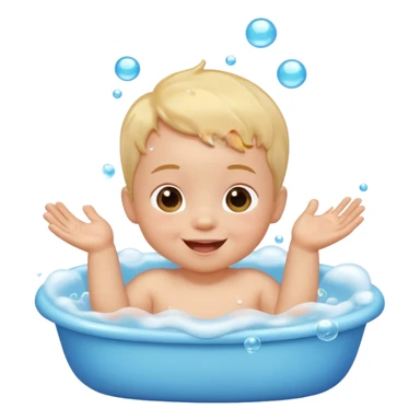 baby in a bath sticker