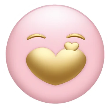 Light pink moon with gold heart  sticker