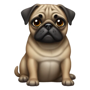 Brindle pug sticker