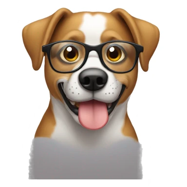 Perro usando lentes  sticker