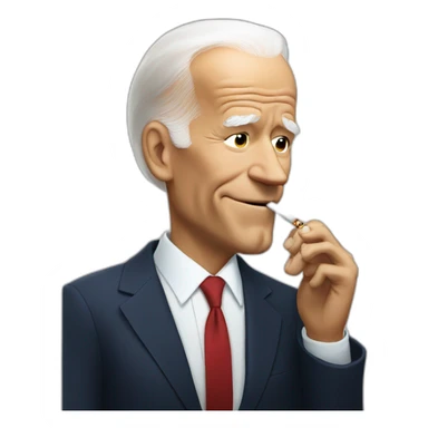 Joe Biden smoking a cigarette sticker