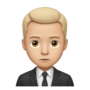 corporate man in a suit looking stressed, neutral background sticker