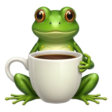 Frog with espresso  sticker