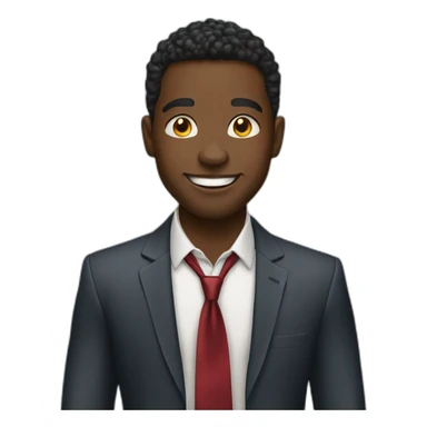 Young excited African rich man sticker