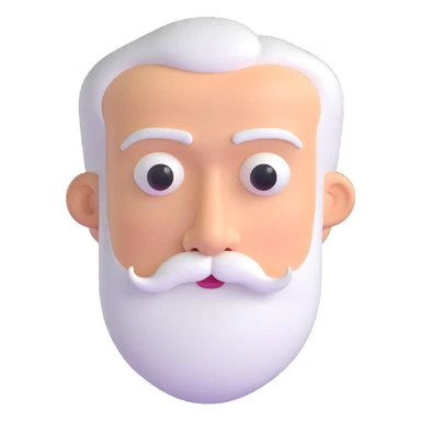 man with oval-shaped flat-top head and bushy white mustache sticker