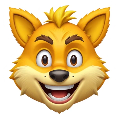 smiling Crash Bandicoot emoji style sticker