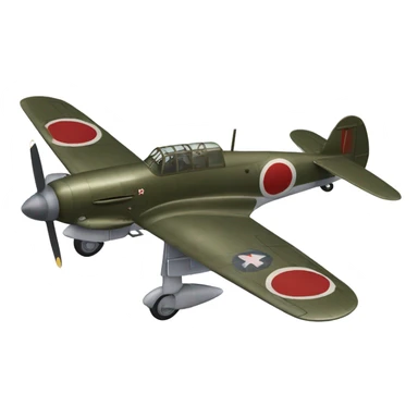 japanese ww2 Zero Fighter airplane sticker