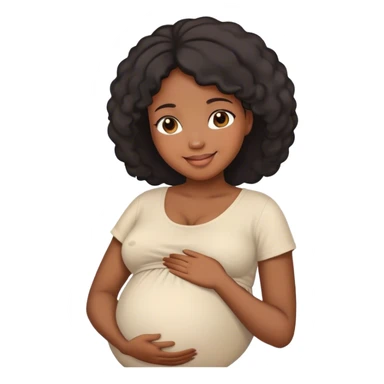 pregnant black lady  sticker