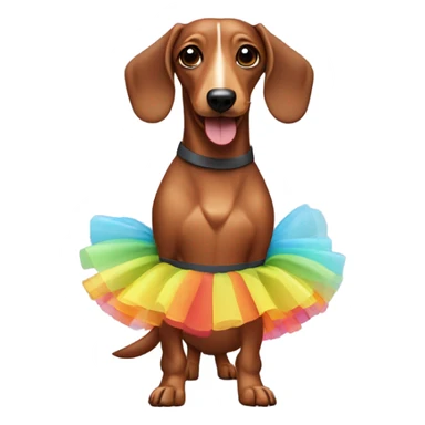 Sausage dog in a tutu  sticker