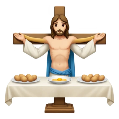 create an emoji for the Lord's Supper, another for Jesus Crucified, another for Holy Saturday, another for Easter Sunday. sticker