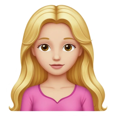 Venus from Gods and Goddesses with long golden blonde hair, pink outfit sticker