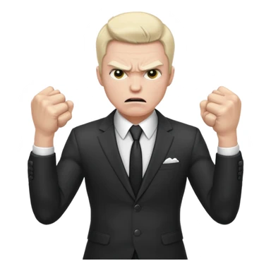 very angry male boss in suit sticker