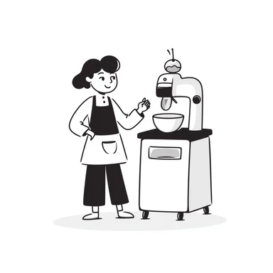 ice cream maker sticker