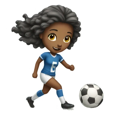 Girl playing football sticker