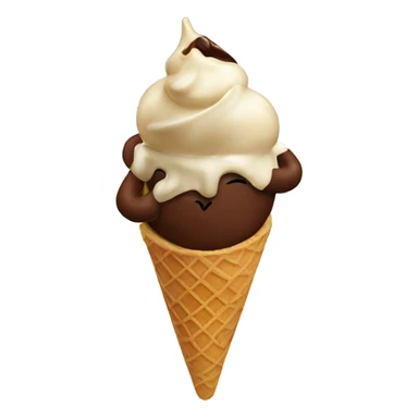 Diddy licking a chocolate ice cream sticker