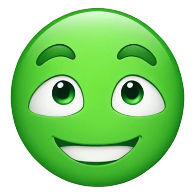 green happy emoji sticker
