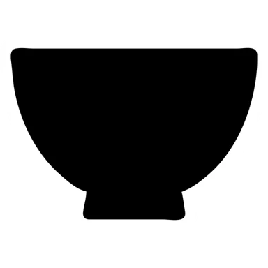 teacup without handle, solid black icon style sticker