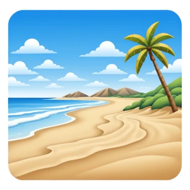 playa paisaje sin que sea un cuadro y que el cielo azul y la arena esten recortada sticker