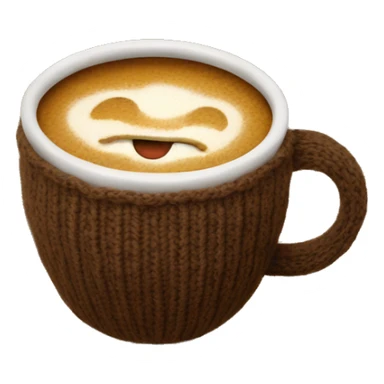 Coffee ad knitted sticker