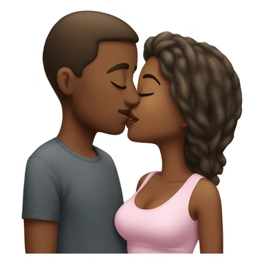 Boy kissing curvy girl sticker