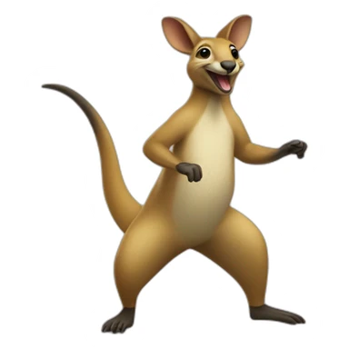 Dancing Quacker Wallaby sticker