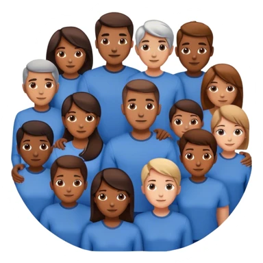 Authentic blue circle people connection. Instead of "networking," it's about cultivating meaningful relationships, being transparent, and lifting each other up. sticker