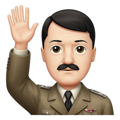 Hitler with arm straight raised sticker